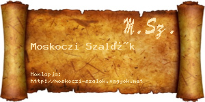 Moskoczi Szalók névjegykártya